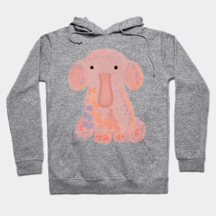 Cute pink floral elephant Hoodie